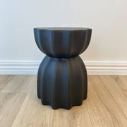 Fluted Side Table- Black gallery detail image