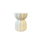Fluted Side Table- Fleck White gallery detail image