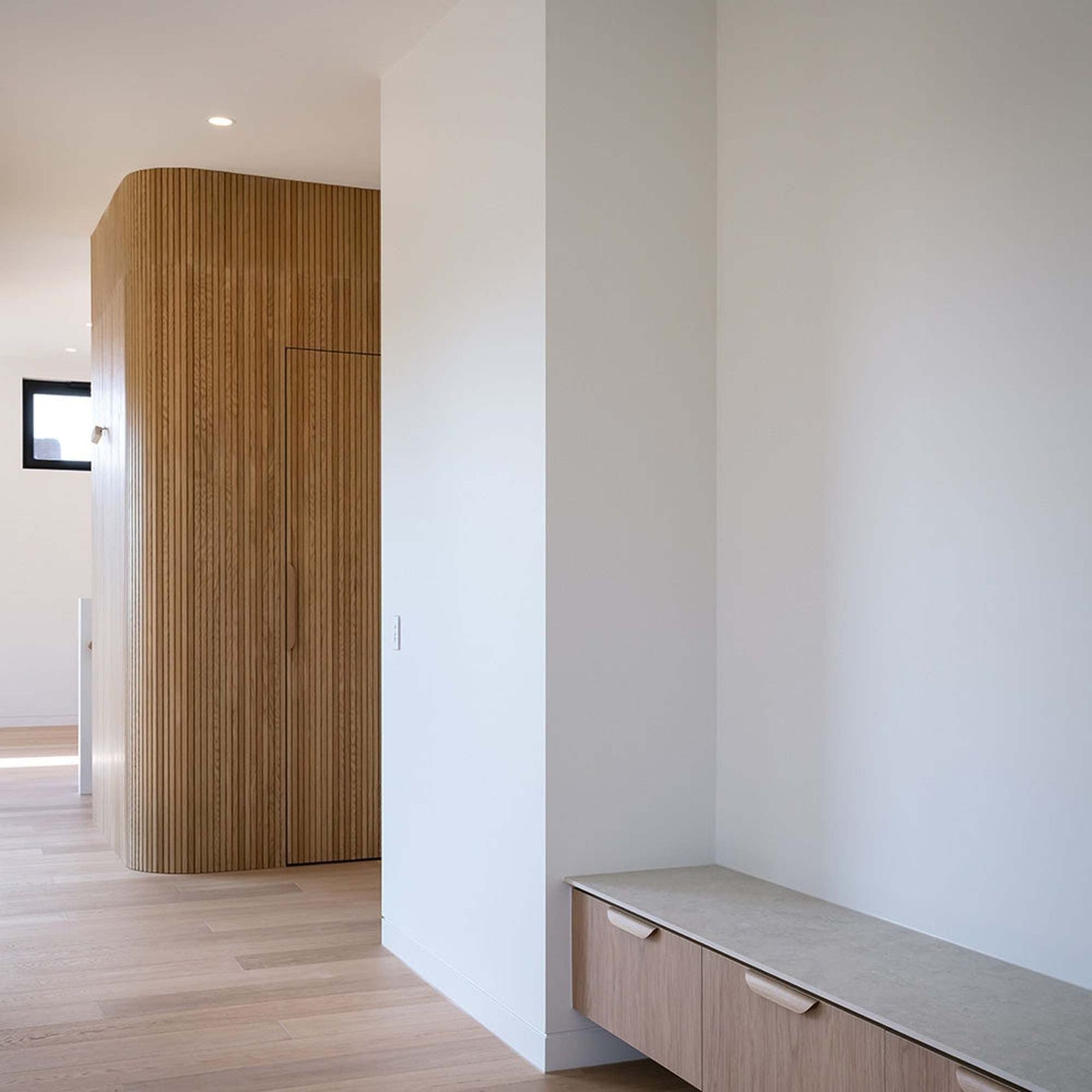 WOODFLEX Flexible Wooden Slat Wall Panel - Oak Veneer - 3000mm x 600mm - Trapezium gallery detail image