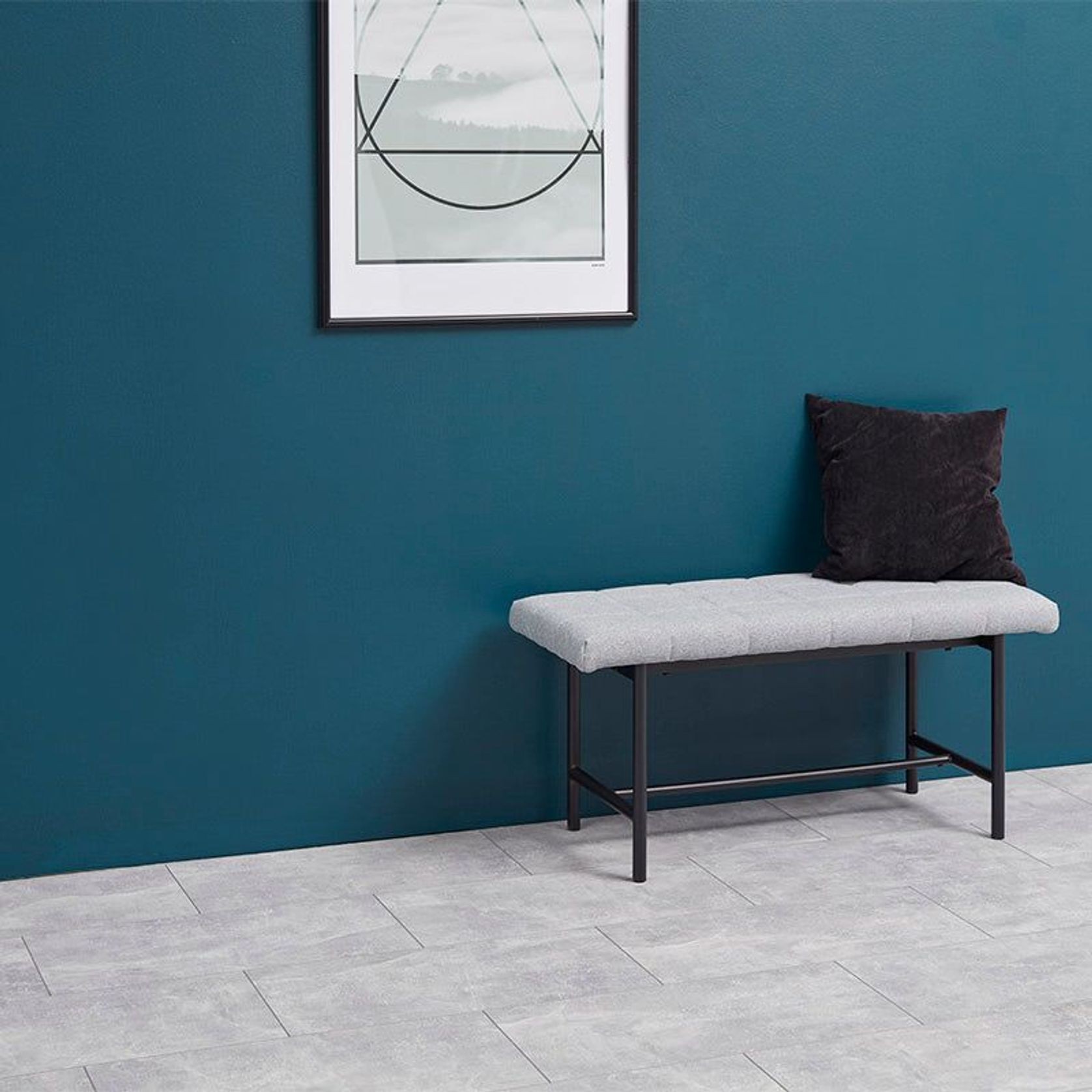 JORY Bench Seat 100CM - Light Grey gallery detail image
