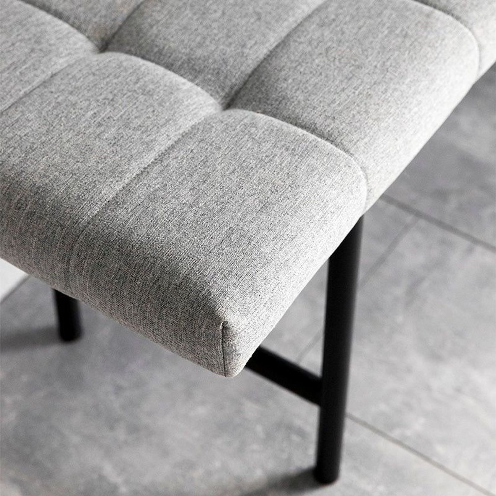 JORY Bench Seat 100CM - Light Grey gallery detail image