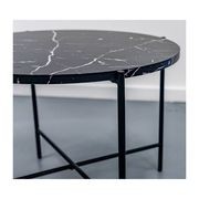 JADEN Side Table Large 60cm - Black & White gallery detail image