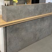 JARIN Reception Desk 2.4M Left Panel - Carbon & White gallery detail image