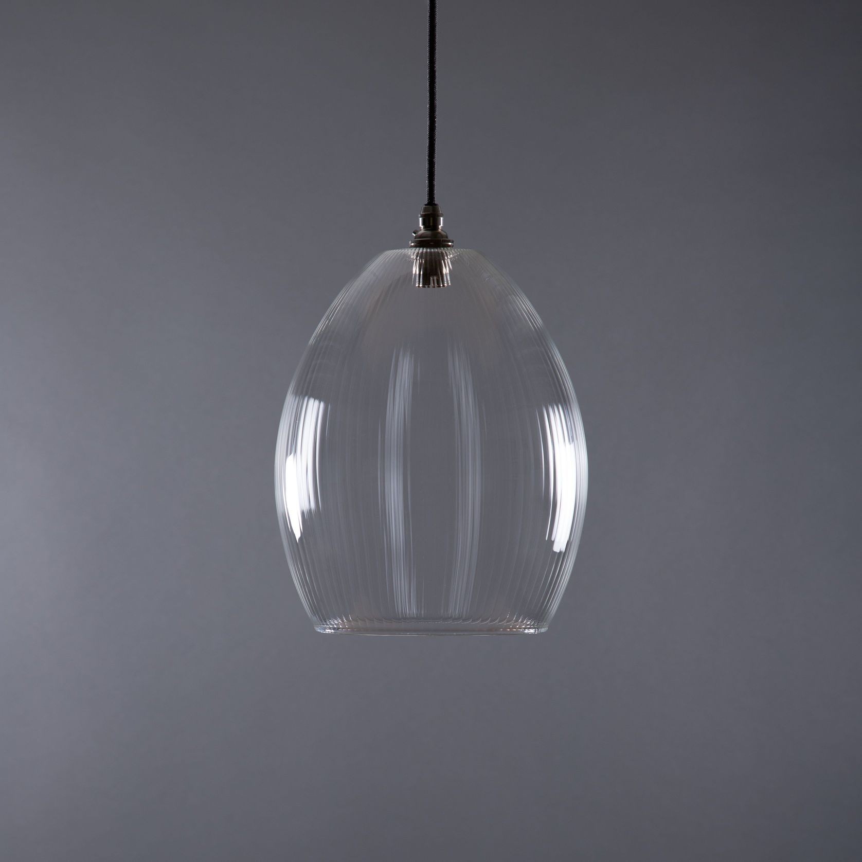 Jules Fine Ribbed Glass Pendant gallery detail image