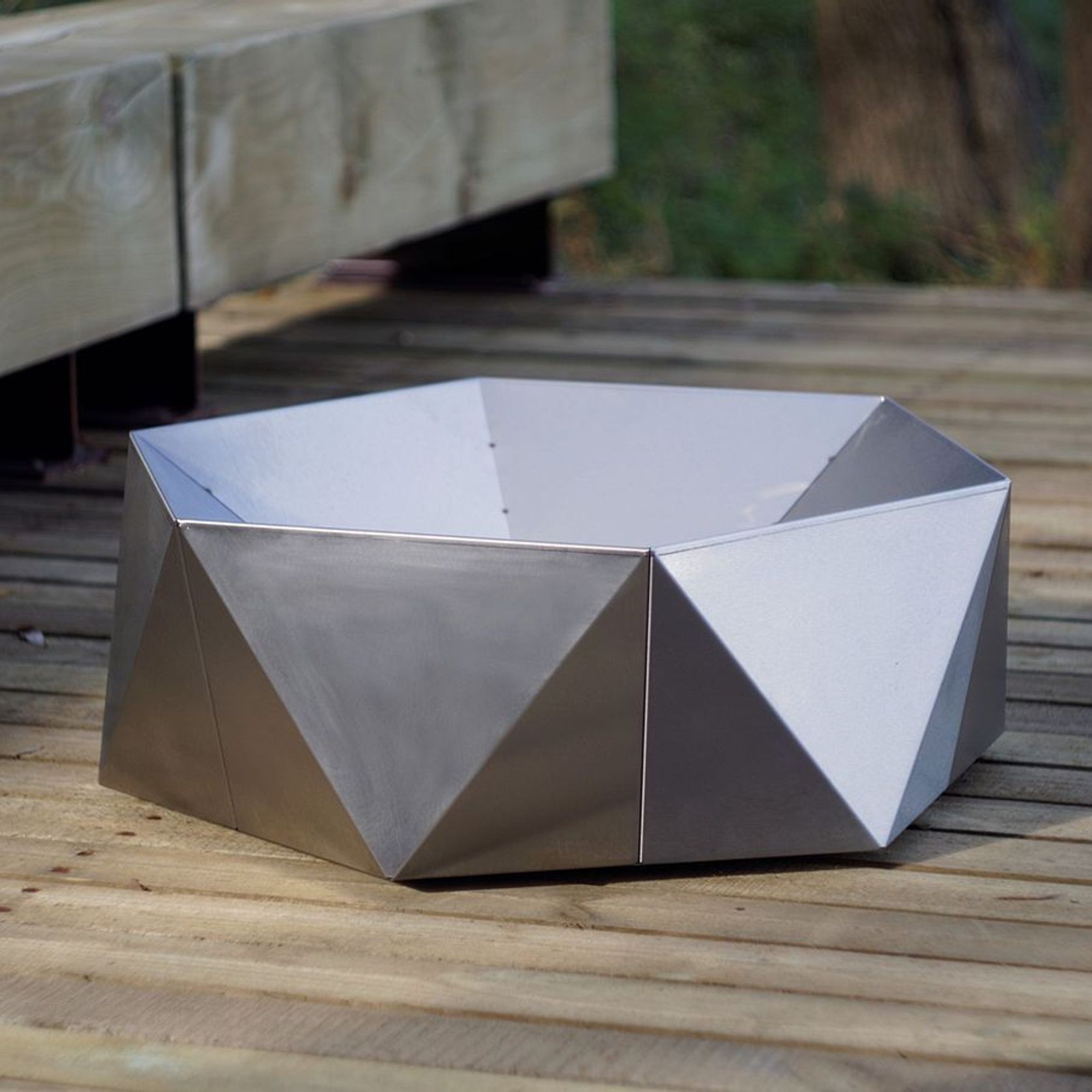 ALFRED RIESS Šešiakampis Stainless Steel Fire Pit gallery detail image