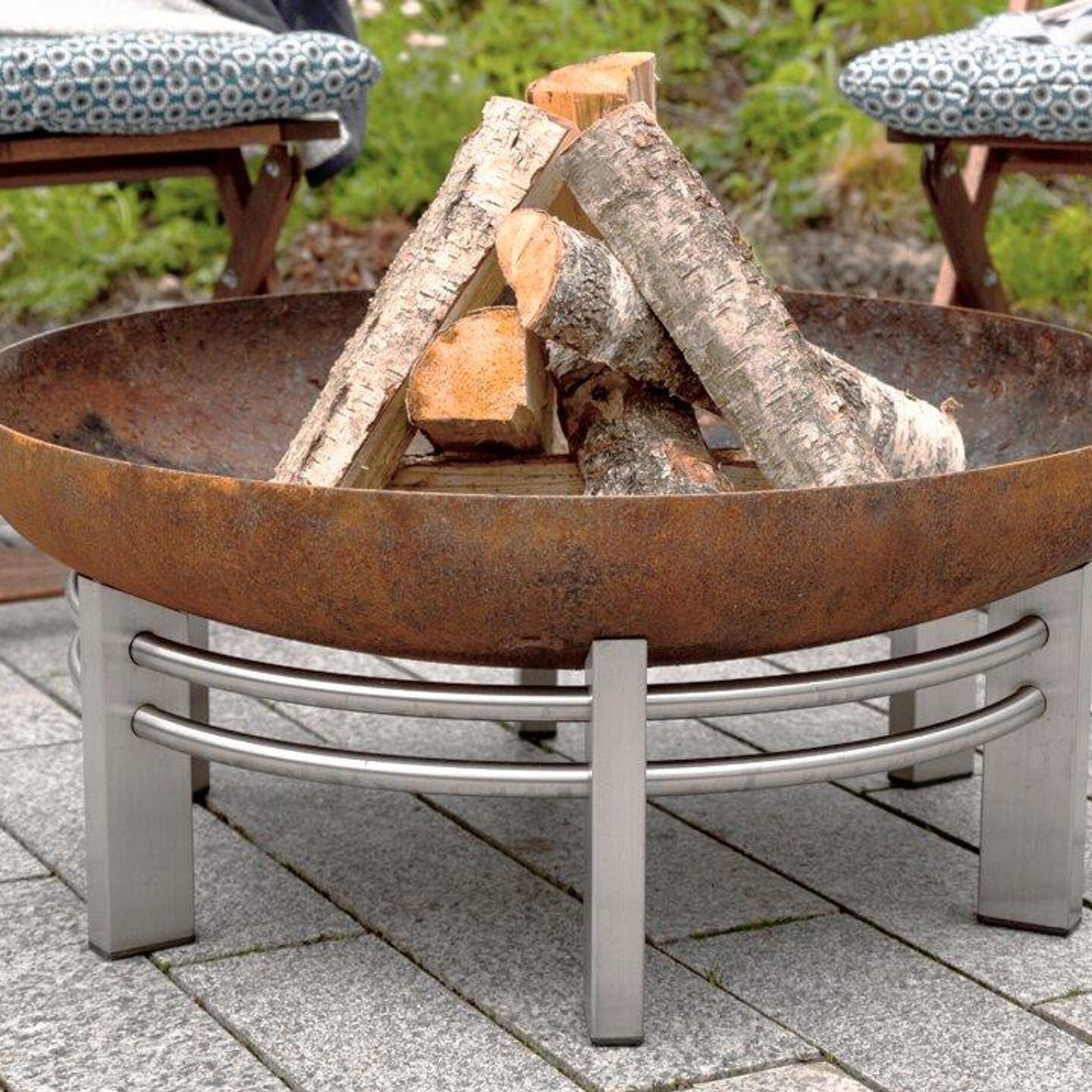 ALFRED RIESS Námafjall Steel Fire Pit - Large gallery detail image