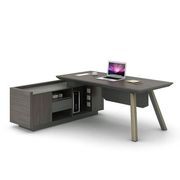 KAISON Executive Desk with Reversible Return 2M - Brown Grey gallery detail image