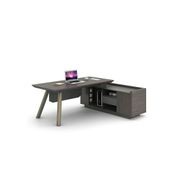 KAISON Executive Desk with Reversible Return 2M - Brown Grey gallery detail image