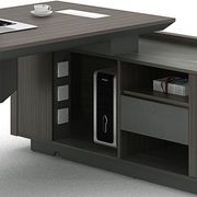 KAISON Executive Desk with Reversible Return 2M - Brown Grey gallery detail image