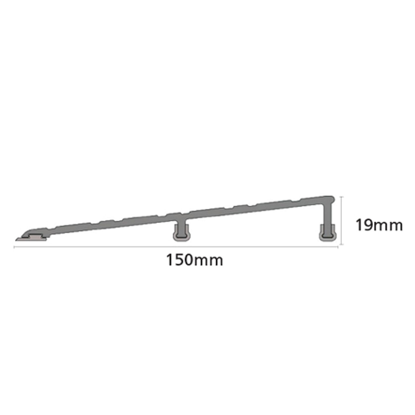 Kilargo IS4077 Threshold Ramp 19mmx150mmx2000mm Clear Anodized IS4077-2000CA gallery detail image