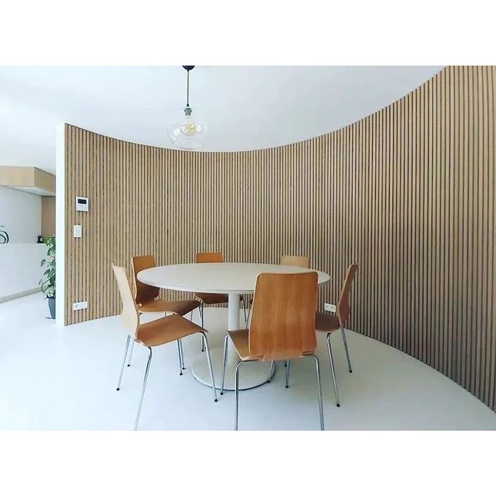 WOODFLEX Flexible Acoustic Wood Slat Wall Panel, Walnut gallery detail image