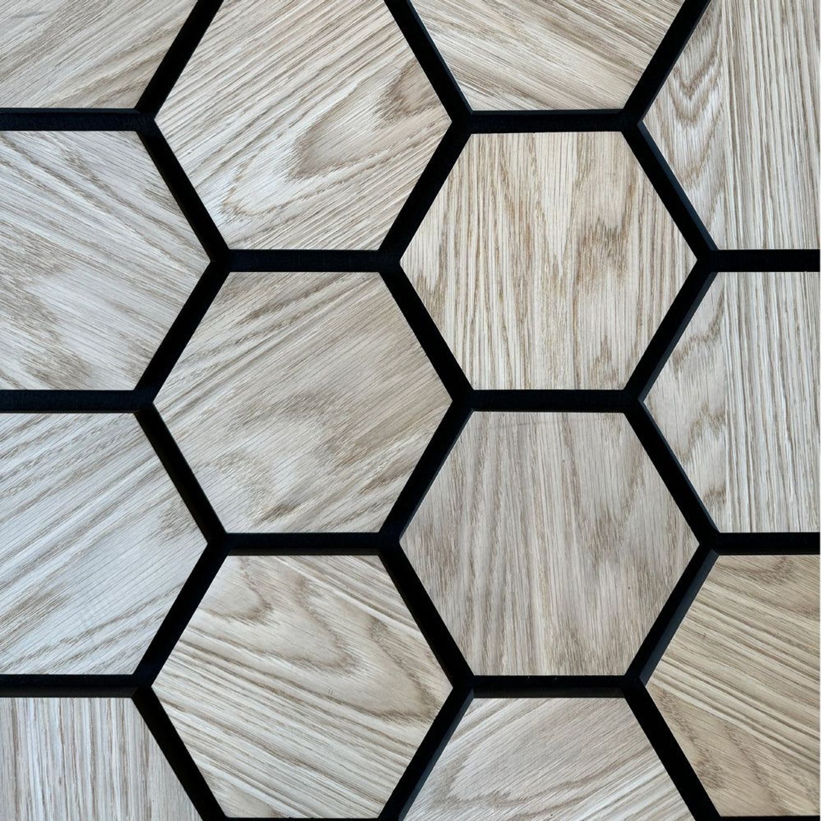 Hexagon WOODFLEX Acoustic Wood Wall Panels - Oak Veneer gallery detail image
