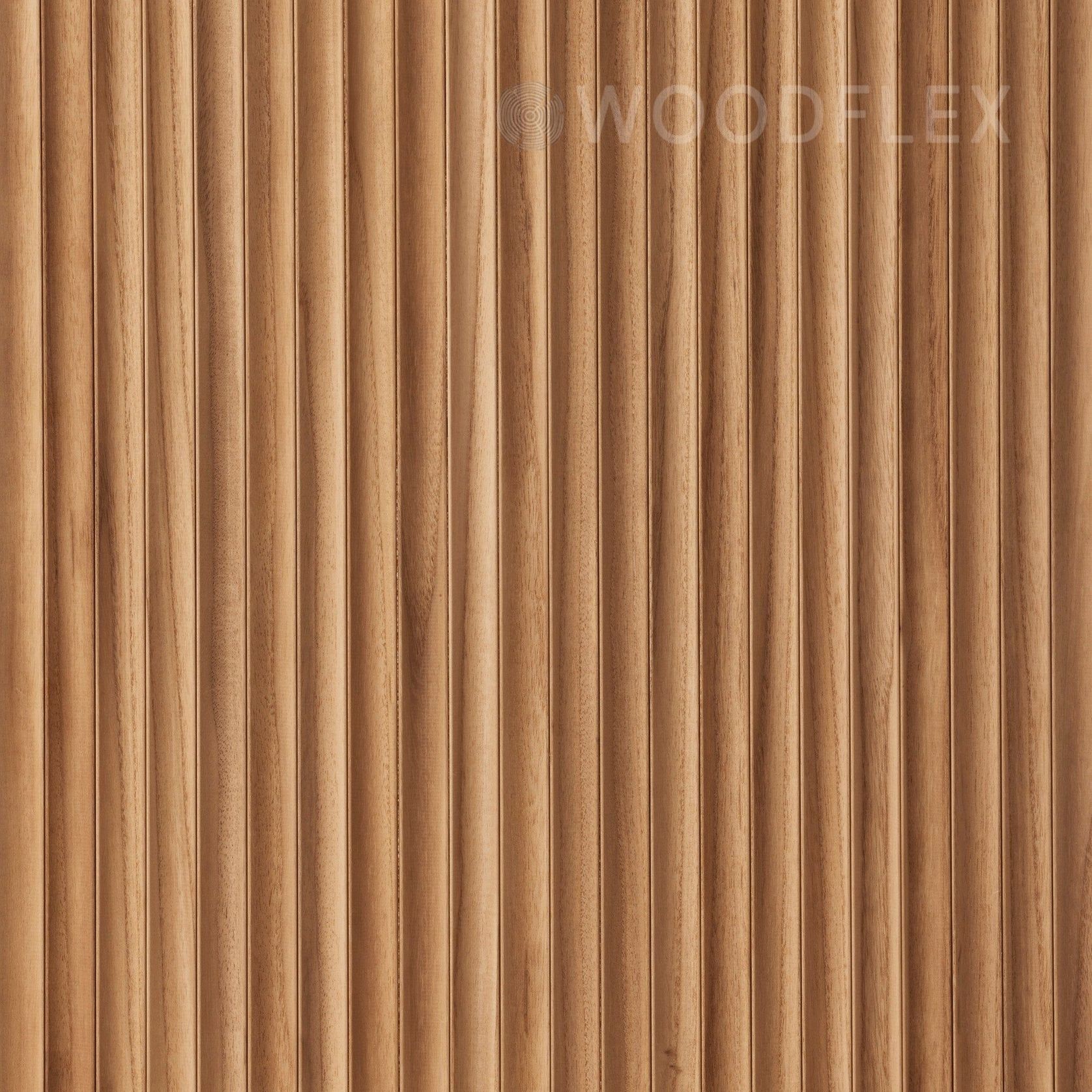 WOODFLEX Flexible Solid Paulownia Wood Slat Wall Panel - 2700mm x 600mm - Wave gallery detail image