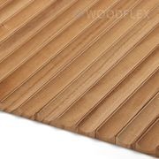 WOODFLEX Flexible Solid Paulownia Wood Slat Wall Panel - 2700mm x 600mm - Wave gallery detail image