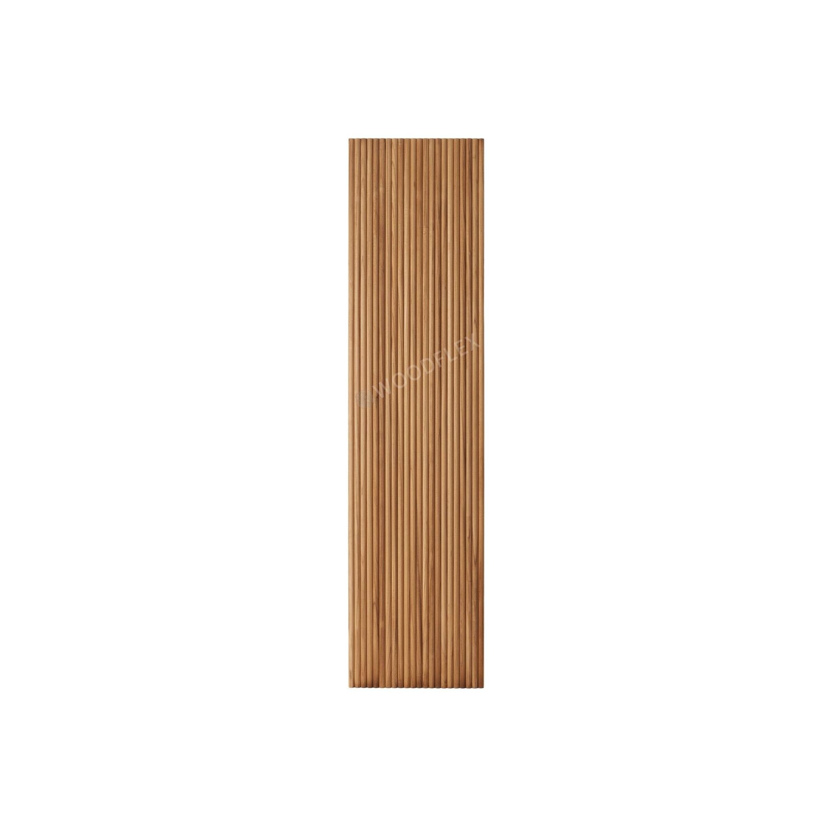WOODFLEX Flexible Solid Paulownia Wood Slat Wall Panel -  2700mm x 600mm - Half Round gallery detail image
