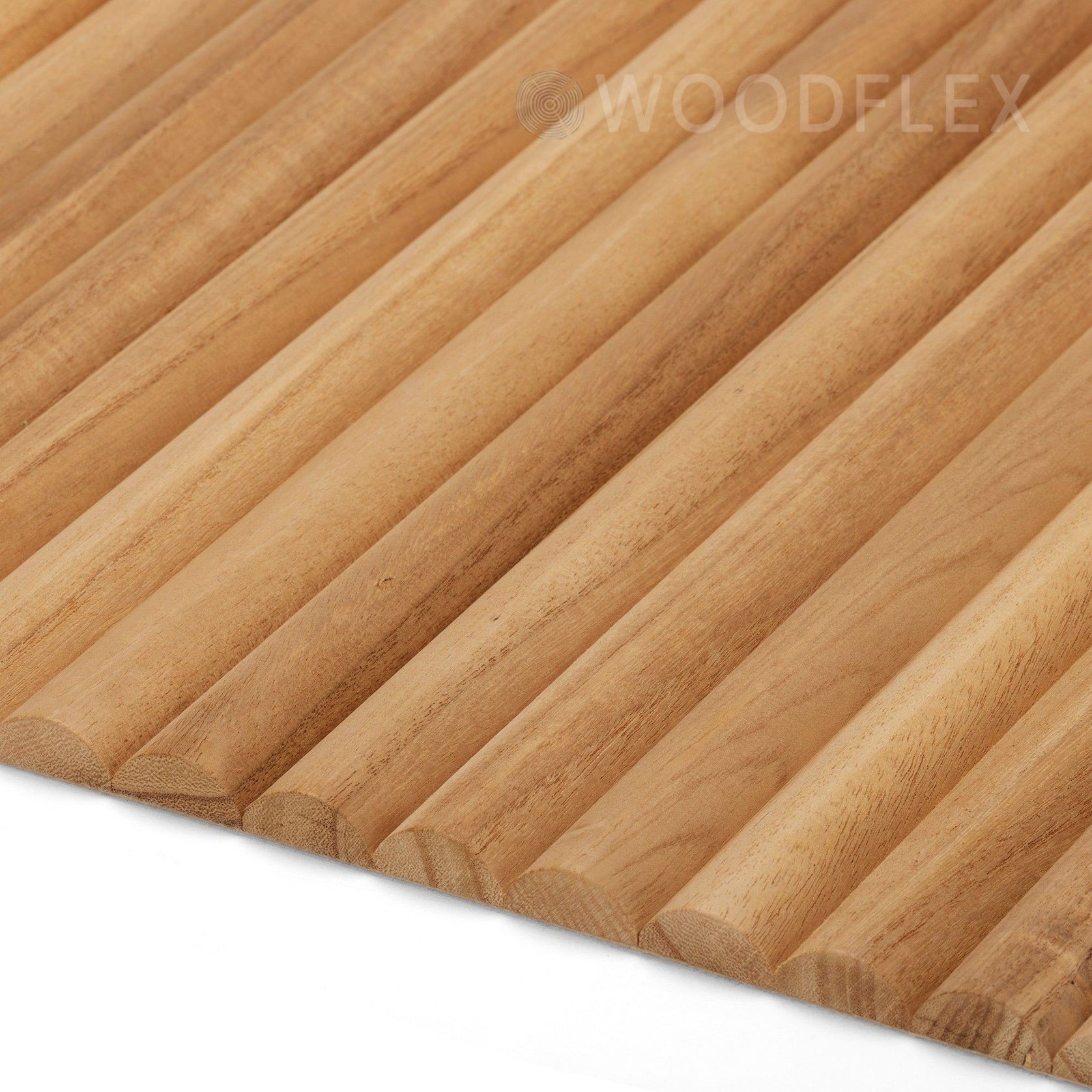 WOODFLEX Flexible Solid Paulownia Wood Slat Wall Panel gallery detail image