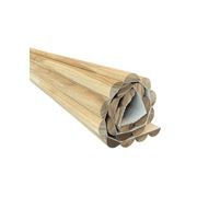 WOODFLEX Flexible Solid Paulownia Wood Slat Wall Panel -  2700mm x 600mm - Half Round gallery detail image