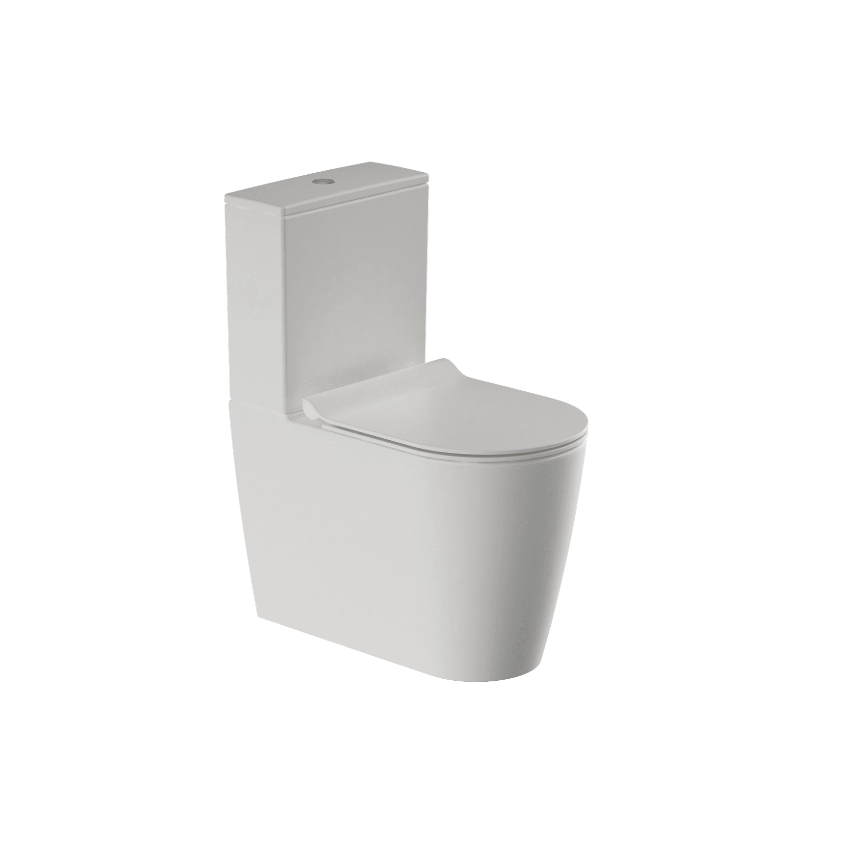Kube X Rimless Back To Wall Toilet Suite Matt White Slim Seat gallery detail image