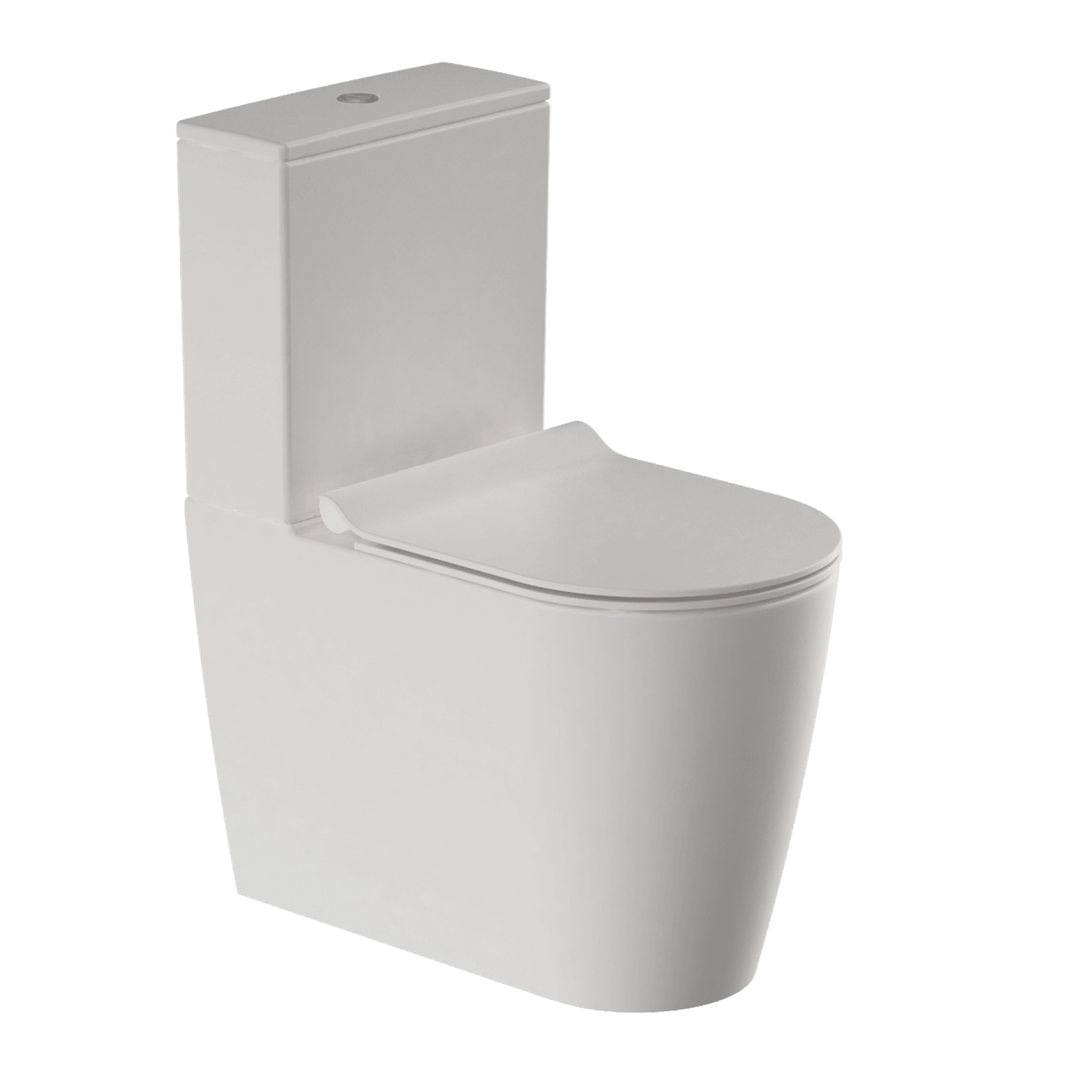 Kube X Rimless Back To Wall Toilet Suite Matt White Slim Seat gallery detail image
