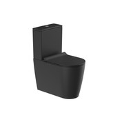 Kube X Rimless Back To Wall Toilet Suite Matt Black Slim Seat gallery detail image