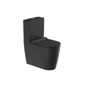 Kube X Rimless Back To Wall Toilet Suite Matt Black Slim Seat gallery detail image