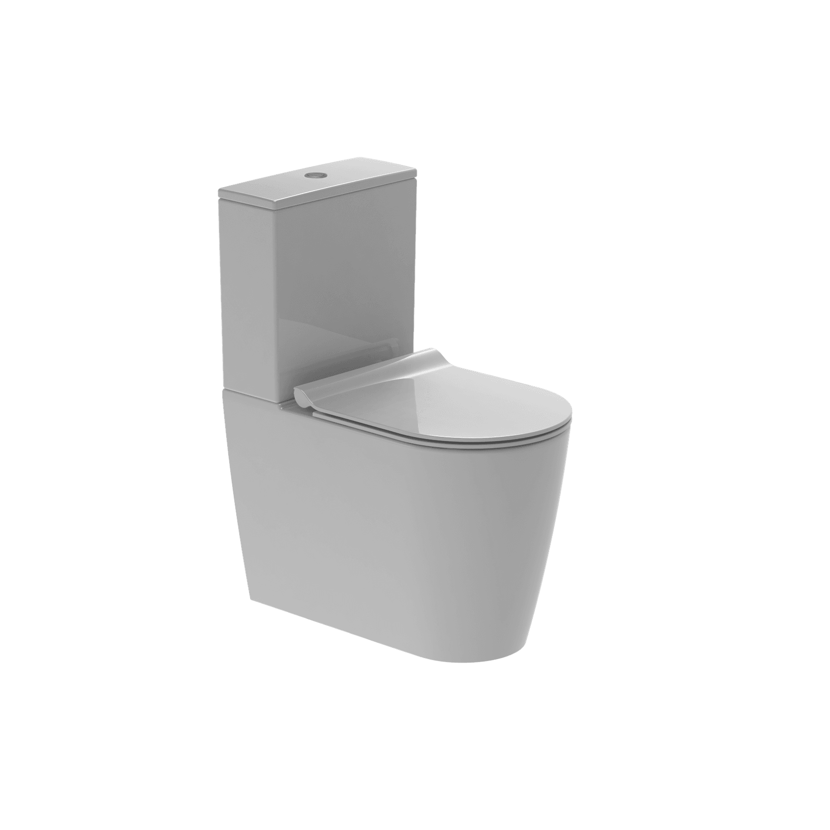 Kube X Rimless Back To Wall Toilet Suite Gloss White Slim Seat gallery detail image