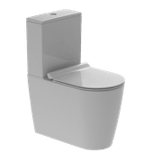 Kube X Rimless Back To Wall Toilet Suite Gloss White Slim Seat gallery detail image