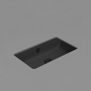 Kube X 80 Undermount Basin Matt Black gallery detail image