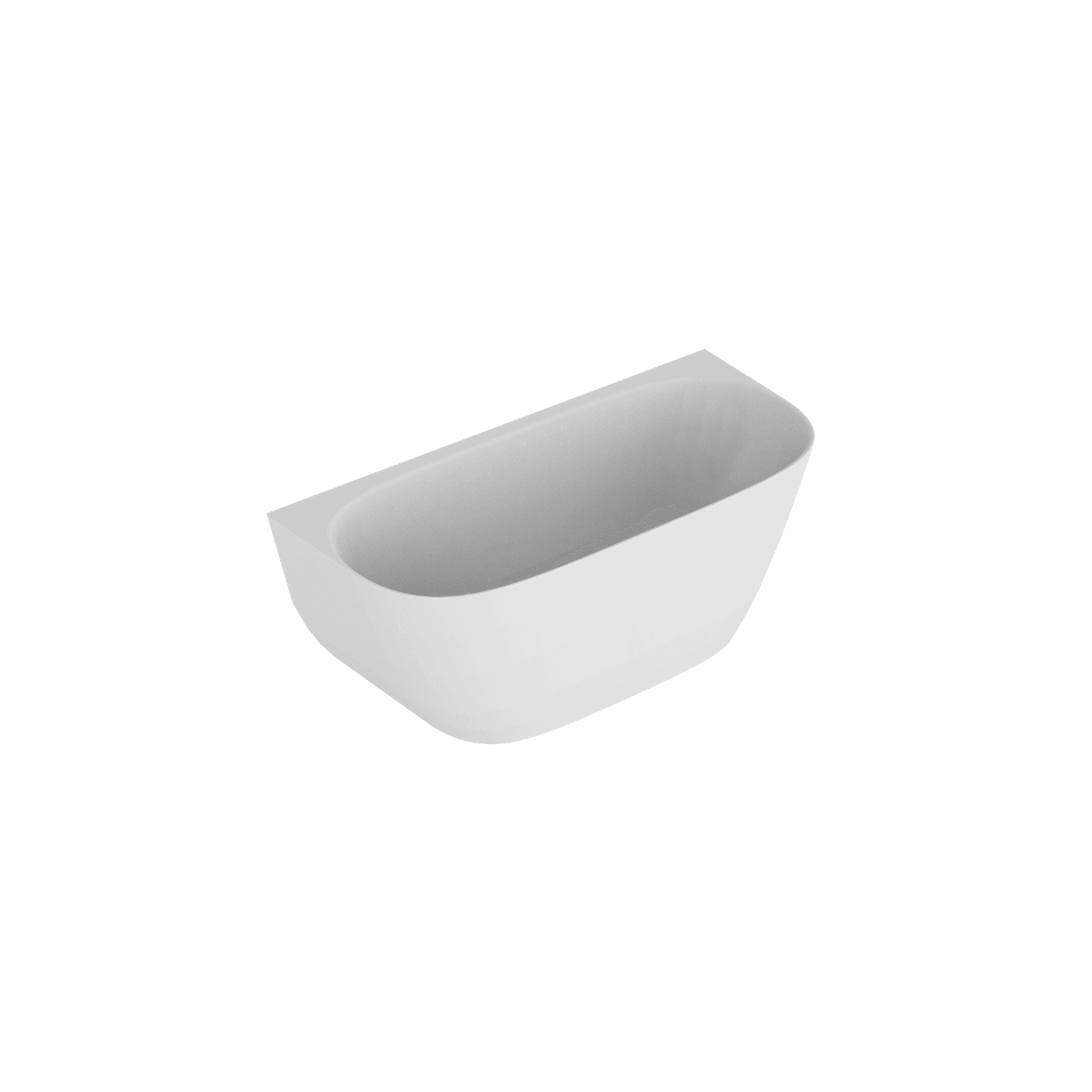 Kurv 1500 Back To Wall Bath Matt White gallery detail image