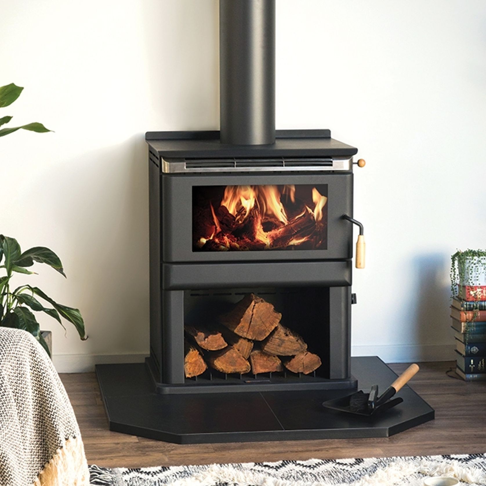 Kalora Woodstack 500C Convection Heater With a 4m Flue Kit gallery detail image