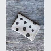Hand-printed 100% Linen Tea Towel - Spots, Black gallery detail image