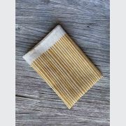 Hand-printed 100% Linen Tea Towel - Stripes, Mustard gallery detail image