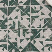 Hand-printed 100% Linen Tea Towel - Foundation, Green gallery detail image