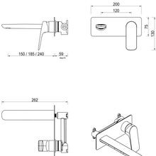 Kaza Wall | Spout Combo | 1P | Trim Kit Only gallery detail image