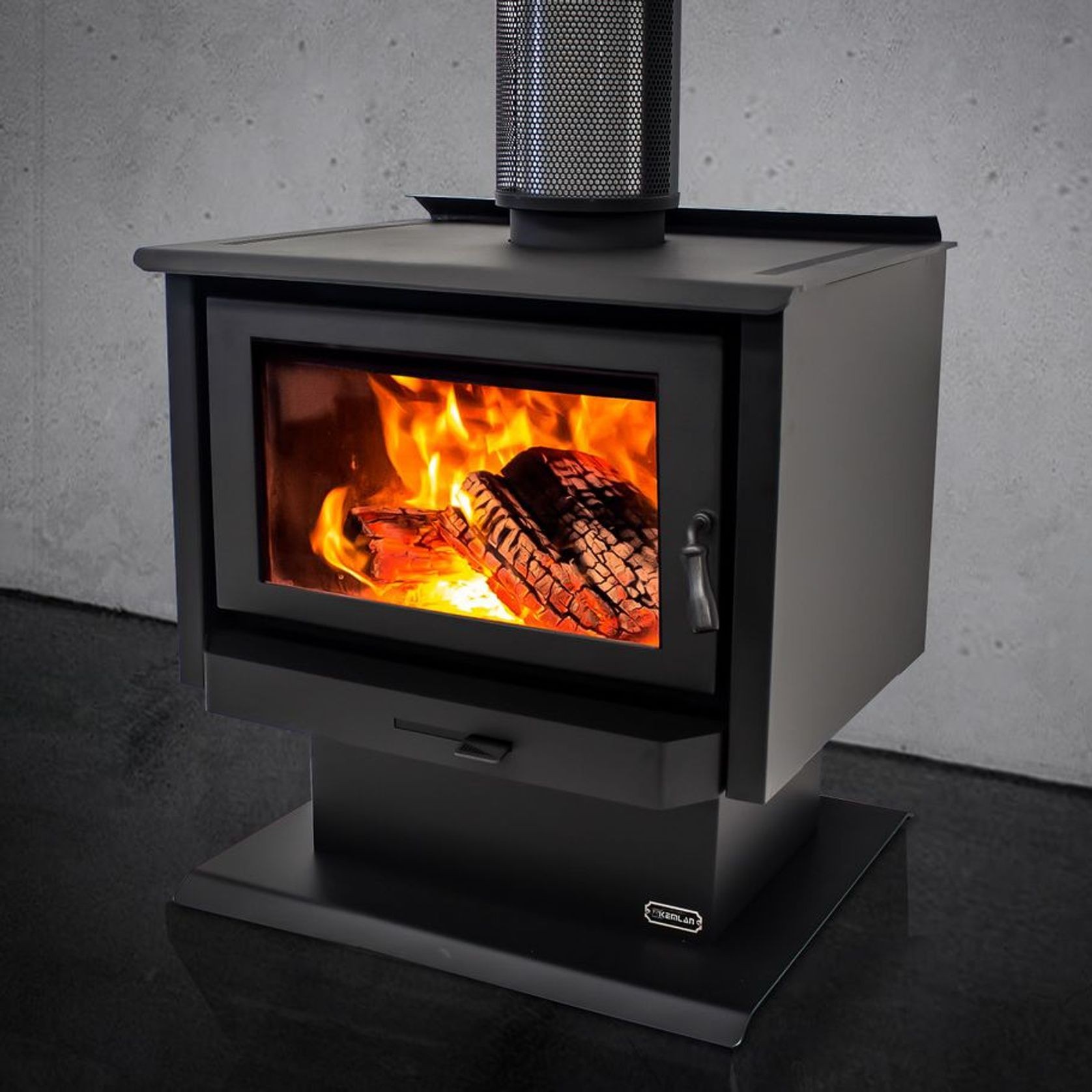 Kemlan Tempo Grand Wood Fireplace With 4M Flue Kit gallery detail image