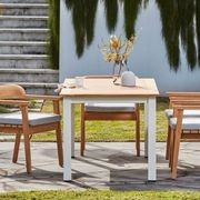 Rome 6 Seater Teak Wood Outdoor Dining Table Set gallery detail image