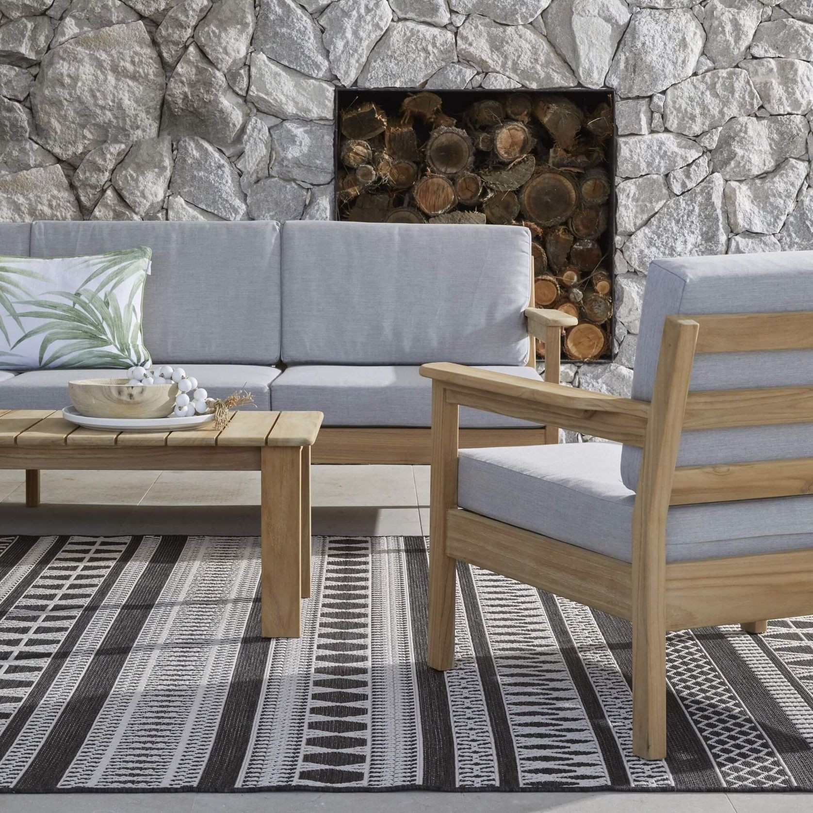 Rome Teak Wood Outdoor Coffee Table gallery detail image