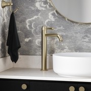 Kingsley Extended Basin Mixer - Brushed Brass gallery detail image