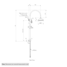 Kingsley Shower Rail Set | Brushed Nickel gallery detail image