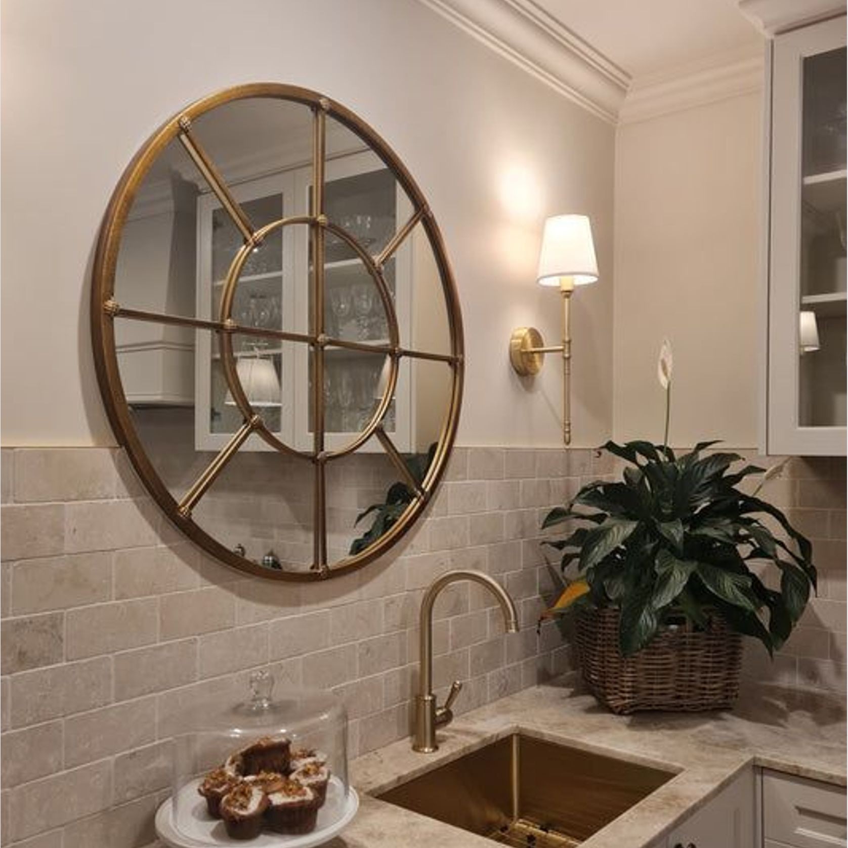 French Styled Round Mirror gallery detail image