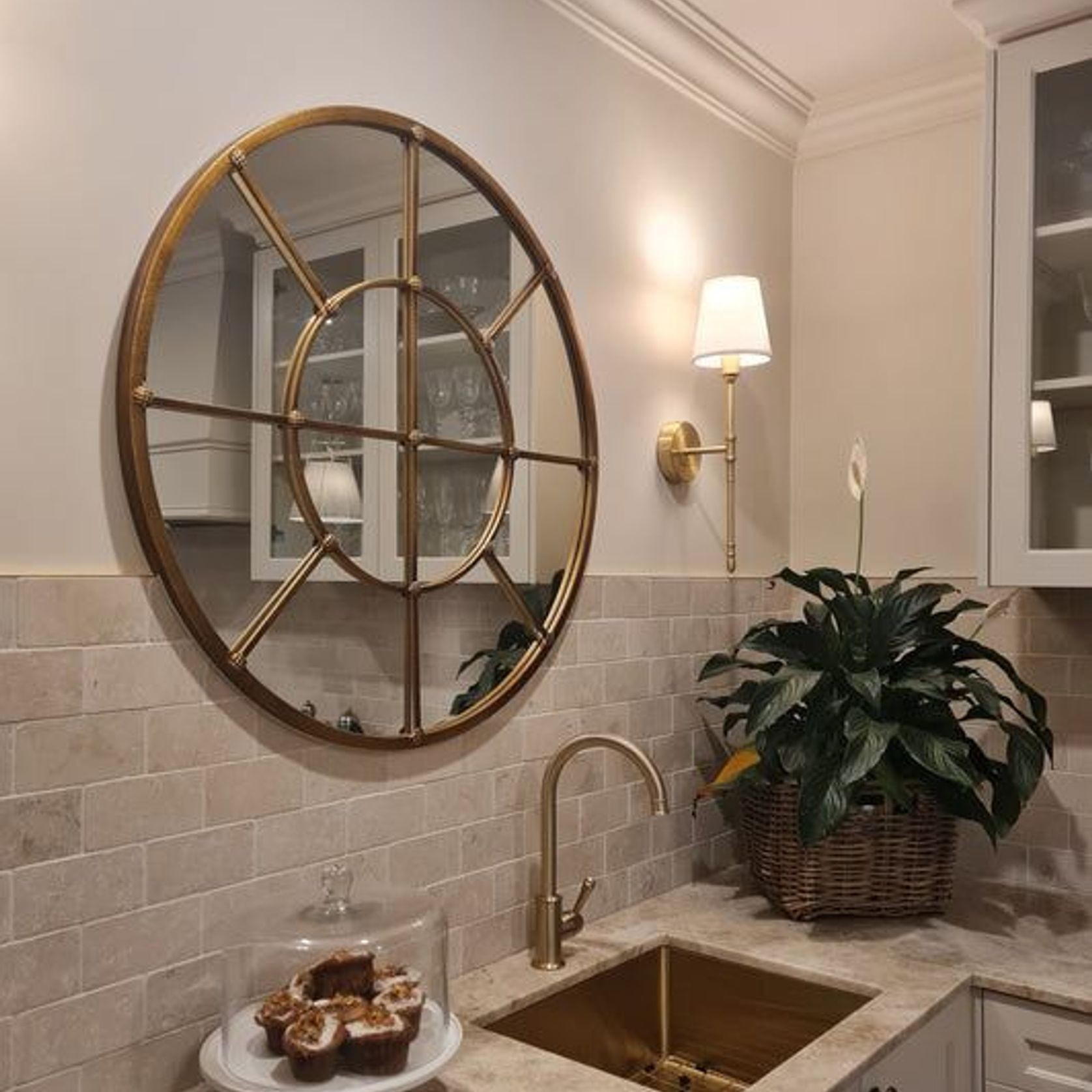 French Styled Round Mirror gallery detail image