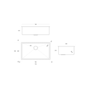 Code Aspen 700X400 Pvd 304 Stainless Steel Sinks gallery detail image