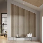 WOODFLEX Flexible Acoustic Wood Slat Wall Panel, Oak Veneer - 2400mm x 600mm gallery detail image