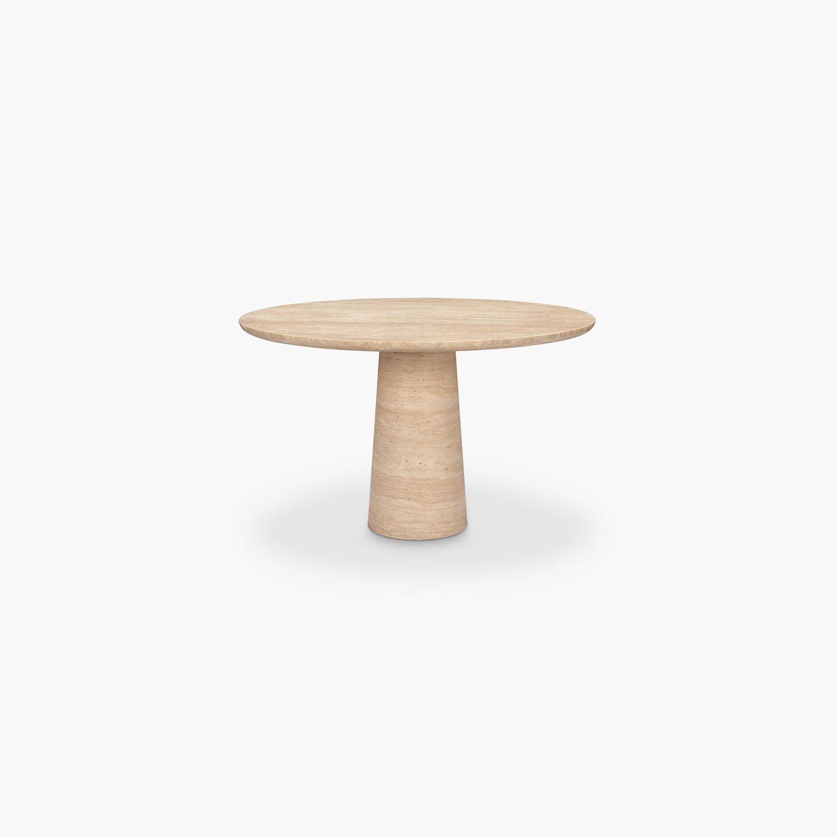 Travertine Kora Round Dining Table gallery detail image