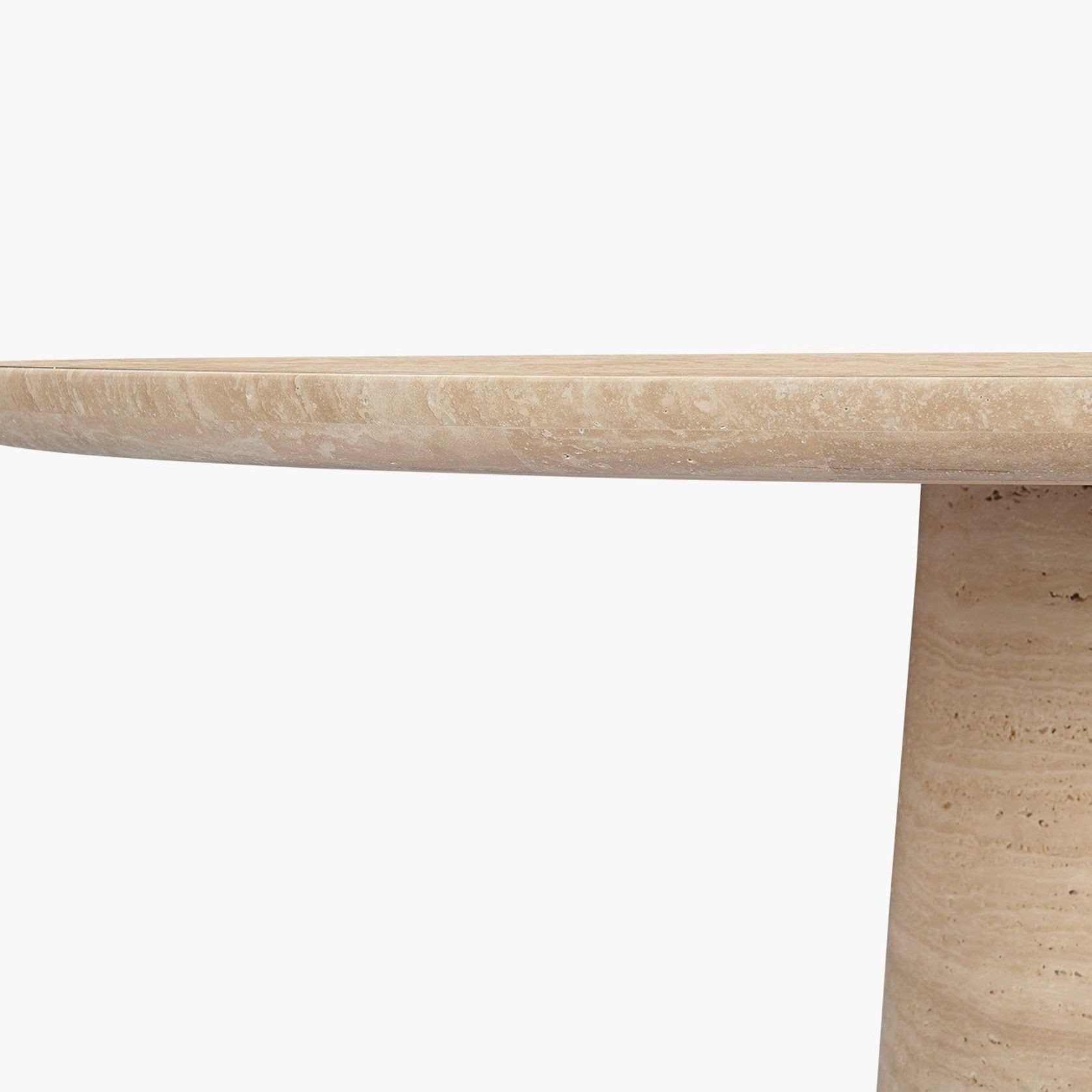 Travertine Kora Round Dining Table gallery detail image