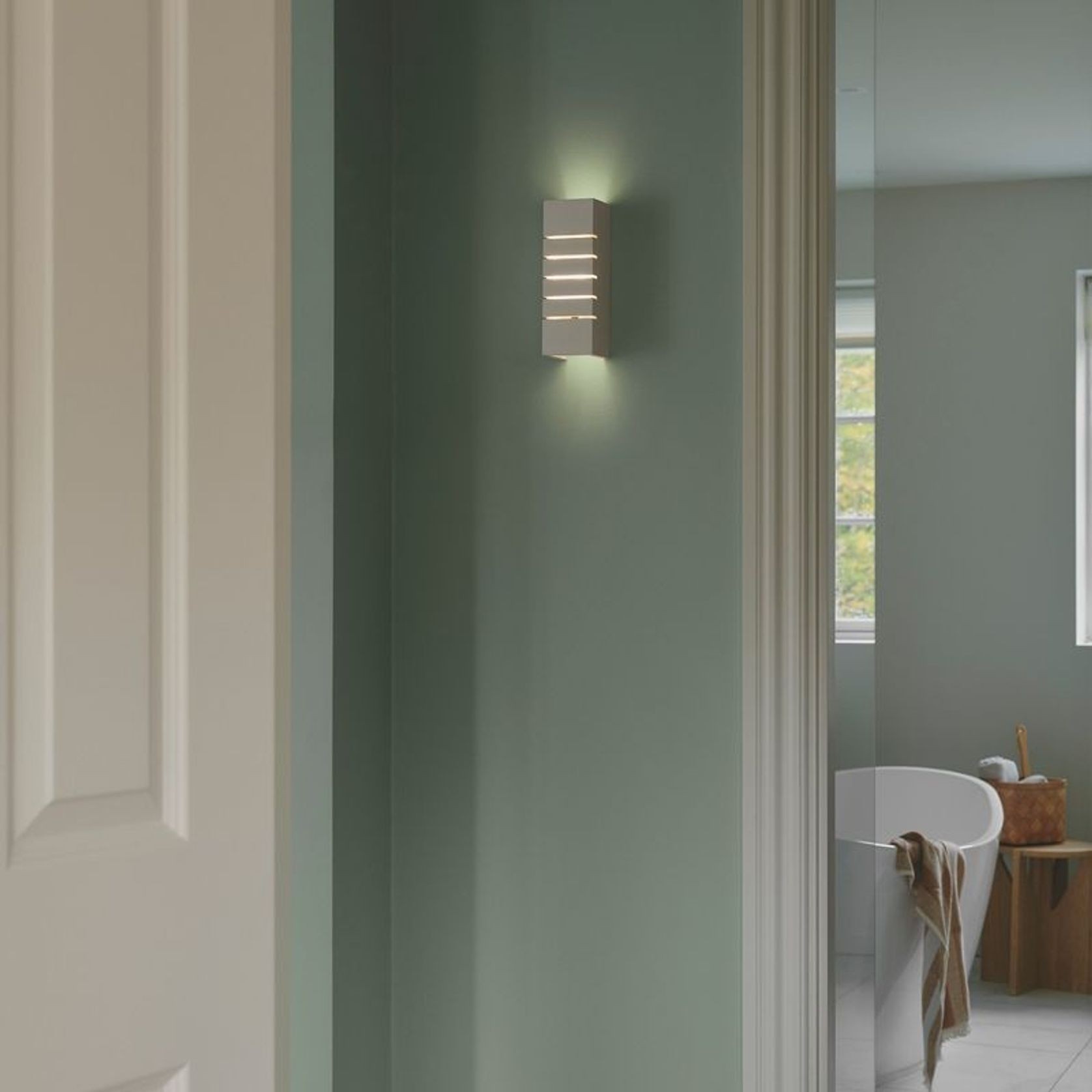 Lancio Square Wall Light White gallery detail image