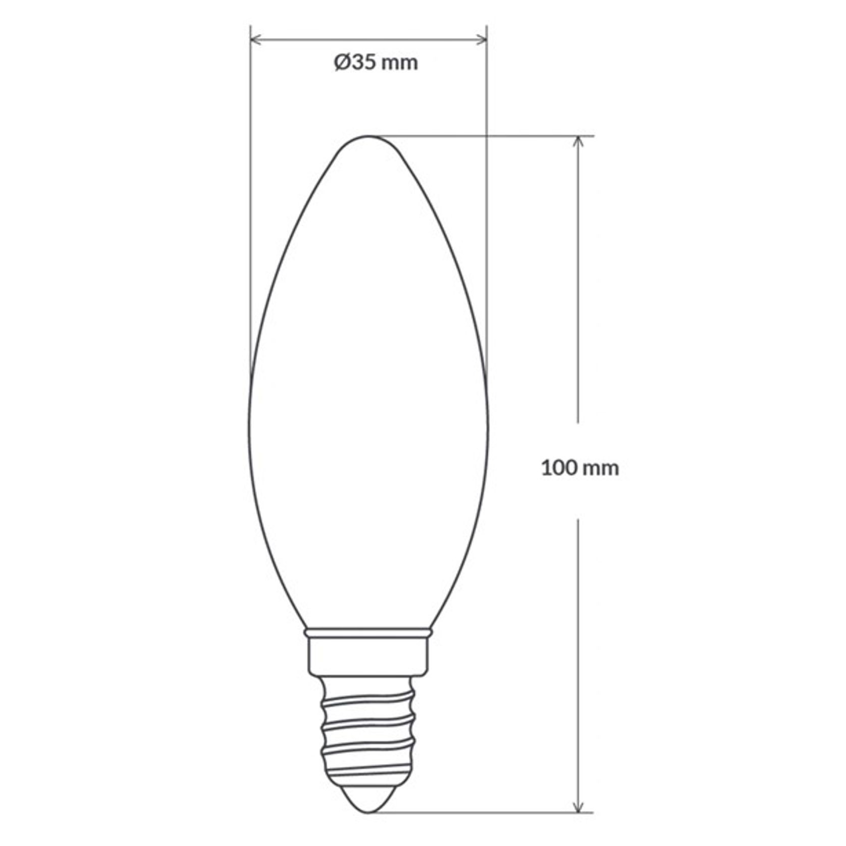 LED Candle Filament Bulb C35 gallery detail image
