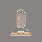 LED Mirror Long with Gold Frame gallery detail image