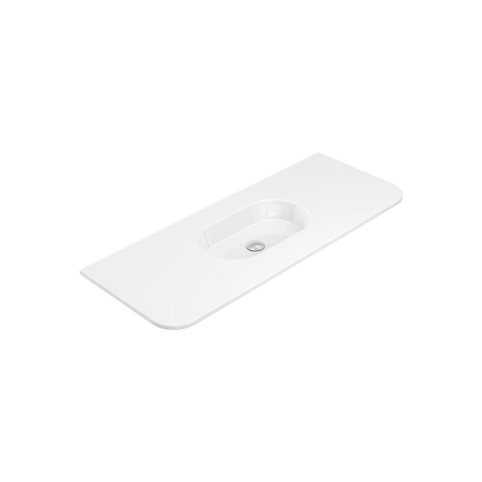 Lola Gloss Full Depth Curved Ceramic Basin Top 1200mm gallery detail image