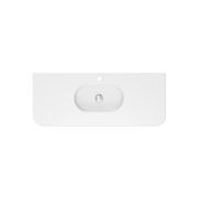Lola Gloss Full Depth Curved Ceramic Basin Top 1200mm gallery detail image